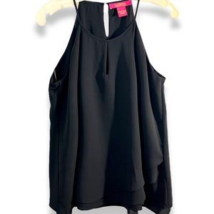 Catherine Malandrino Black Sleeveless Flowy Top Size Small NWOT